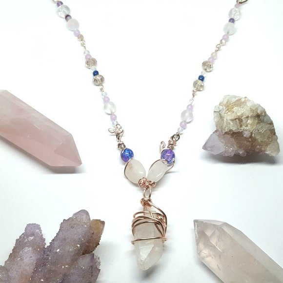 CrystallizingDreams Jewelry - Angelic Cloud Faerie Clear Quartz Crystal Necklace